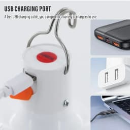 Rechargeable LED Camping Light Camp Rechargeable Emergency USB LED Bulbs Waterproof Energy-saving Bulbs Hanging Work Light Tent