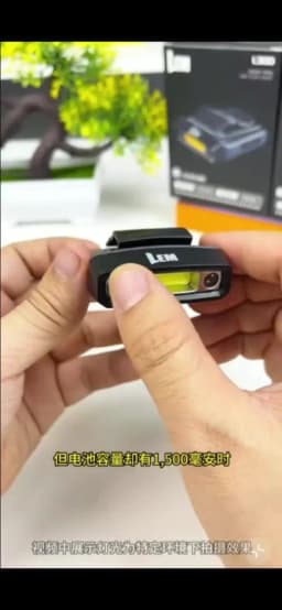 LEM COB Headlight Rechargeable Ultralight USB Head Flashlight 180lm Clip on Hat Light Motion Sensor Headlamp for Fishing Camping