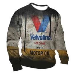 3D Print Fall T-Shirt Vintage Men's T Shirt Long Sleeve Top Tees USA Route 66 Letter Graphic Oversized Loose Clothing 5XL