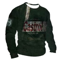 3D Print Fall T-Shirt Vintage Men's T Shirt Long Sleeve Top Tees USA Route 66 Letter Graphic Oversized Loose Clothing 5XL