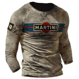 3D Print Fall T-Shirt Vintage Men's T Shirt Long Sleeve Top Tees USA Route 66 Letter Graphic Oversized Loose Clothing 5XL
