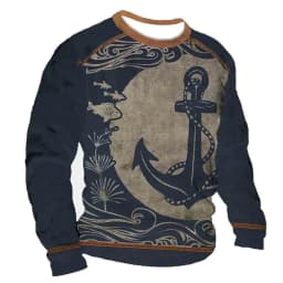 3D Print Fall T-Shirt Vintage Men's T Shirt Long Sleeve Top Tees USA Route 66 Letter Graphic Oversized Loose Clothing 5XL