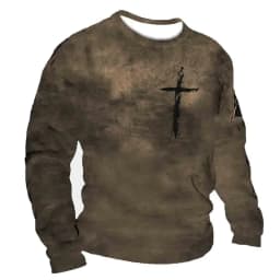 3D Print Fall T-Shirt Vintage Men's T Shirt Long Sleeve Top Tees USA Route 66 Letter Graphic Oversized Loose Clothing 5XL
