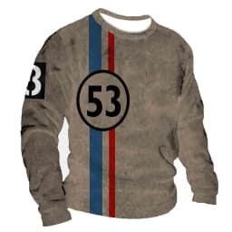 3D Print Fall T-Shirt Vintage Men's T Shirt Long Sleeve Top Tees USA Route 66 Letter Graphic Oversized Loose Clothing 5XL