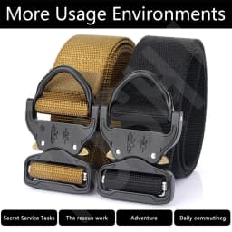 TUSHI 1.7 inch Army Tactical Belt Quick Release Military Airsoft Training Molle Heavy Duty Outdoor Shooting Hiking Hunting Belt