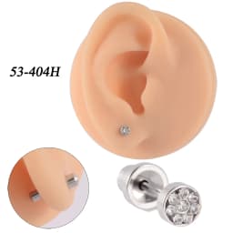 24PCS/Box Disposable Safety Kids Ear Piercing Device Bezel Crystal Studs Bullet Buckle No Sharp Body Piercing Jewelry Suit Baby