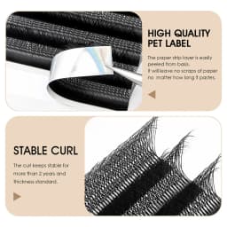 Wholesale MASSCAKU 10cases/lot 0.07mm Thickness Waterproof W Design Eyelashes Wispy Handmade Premade Volume Fans Eyelash Bundles