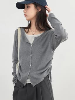 CHIC VEN New Korean Women Sweaters Slim Pullover Design Female Top O Neck Drawstring Waist Knitted Jumpers Spring Summer 2025