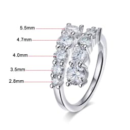 KNOBSPIN D VVS Moissanite Rings for Women Sparkling Diamond Engagement Wedding Band with GRA 925 Sterling Sliver Plated 18k Ring