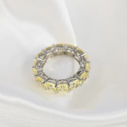 OEVAS Full 5*5mm High Carbon Diamond Wedding Rings S925 Silver Plated 18K Gold for Women Eternity Ring Party Fine Jewelry Gift