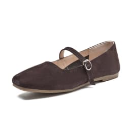 AIYUQI Mary Jane Shoes Women Flat 2026 Spring Shoes Female Genuine Leather Square Head Non-slip Large Size Ballet Shoes Women
