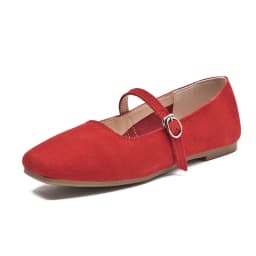 AIYUQI Mary Jane Shoes Women Flat 2026 Spring Shoes Female Genuine Leather Square Head Non-slip Large Size Ballet Shoes Women