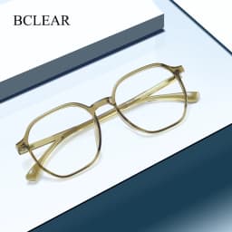 BCLEAR 2024 TR90 Eyeglasses Frame Men Women Retro Prescription Myopia Optical Lenses Simple Fashion Polygon Frame Light Comfort