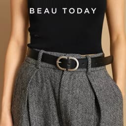 BEAUTODAY Belts Women Cow Split Solid Color Silver Buckle Ladies Modern Style Fashion Jeans Dress Accessories Waistband 91060