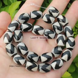 Natural Agate ,10x14mm Green Ancient Tibet Dzi beads 8pcs , For DIY Jewelry making !