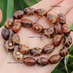 Natural Agate ,10x14mm Green Ancient Tibet Dzi beads 8pcs , For DIY Jewelry making !