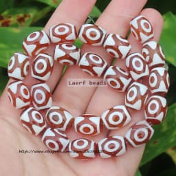 Natural Agate ,10x14mm Green Ancient Tibet Dzi beads 8pcs , For DIY Jewelry making !