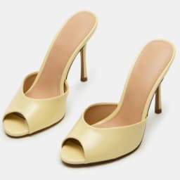 Sexy Women's Slippers High Heels Mules Summer Party Shoes 2026 Outdoor Designer Peep toe Slides Black Pink White Large Size 45