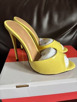Sexy Women's Slippers High Heels Mules Summer Party Shoes 2026 Outdoor Designer Peep toe Slides Black Pink White Large Size 45