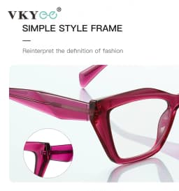 VICKY Fashion Personalized Glasses Anti-blue Light Cat Eye Reading Glasses Can Be Customized Prescription Ladies Eyeglasses 2167