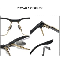 CLLOIO New Pure Titanium Anti Blue Light Reading Glasses Men Acetate Square Myopia Glasses Hyperopia Prescription Eyewear DTX137