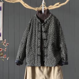 High Quality Cotton Quilted Coats Women New 2024 Autumn Winter Vintage Style Floral Print Female Thick Padded Jackets M078