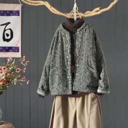 High Quality Cotton Quilted Coats Women New 2024 Autumn Winter Vintage Style Floral Print Female Thick Padded Jackets M078