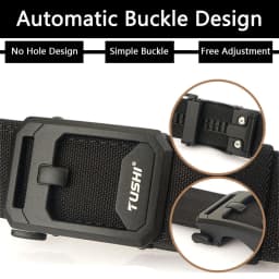 TUSHI New Men's Military Tactical Belt Tight Sturdy Nylon Heavy Duty Hard Belt for Male Outdoor Casual Belt Automatic Waistband