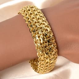 New 18MM Wide Copper Chain Bracelet Unisex 18K Gold Plated Wristband Miami Sidewalk Bracelet Punk Hip Hop Jewelry Party Gift