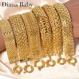 New 18MM Wide Copper Chain Bracelet Unisex 18K Gold Plated Wristband Miami Sidewalk Bracelet Punk Hip Hop Jewelry Party Gift