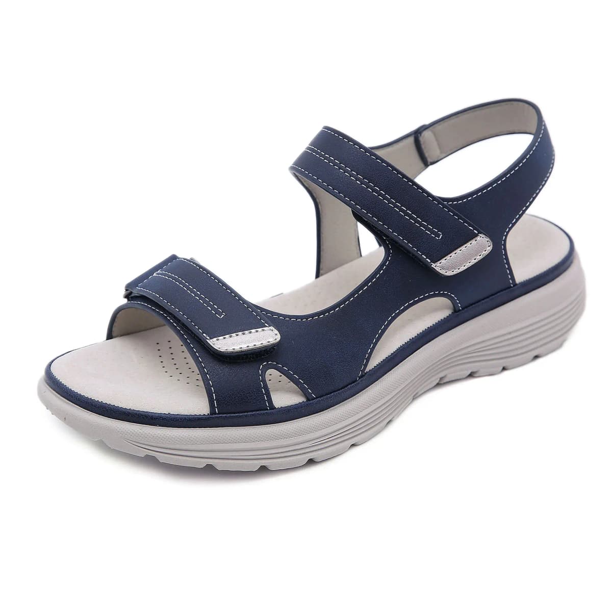 Summer 2024 Elegant Women Genuine Leather Sandals Women's Sport Style Lightweight Plus Size Slippers Women Sandals 34-42