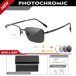 VKYEE Pure Titanium Business Men's Half-rim Glasses Fashion Simple Design Anti-blue Light Glasses Can Be Customized Prescription