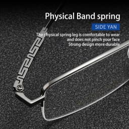 VKYEE Pure Titanium Business Men's Half-rim Glasses Fashion Simple Design Anti-blue Light Glasses Can Be Customized Prescription