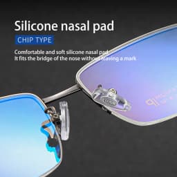 VKYEE Pure Titanium Business Men's Half-rim Glasses Fashion Simple Design Anti-blue Light Glasses Can Be Customized Prescription