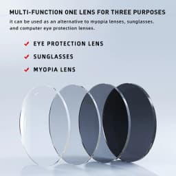 CLLOIO Photochromic Gray Brown Pink Purple Blue Lens 1.56 1.61 1.67 1.74 Prescription Lenses For Myopia Hyperopia Progressive