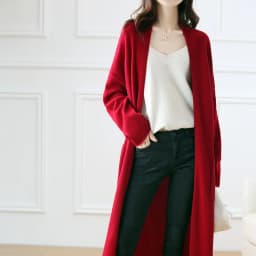 Hot Sale Autumn Winter New 100% Wool Cardigan Sweater Women's V-Neck Solid Fashion Long Female Loose Soft Knit Large Size Coat