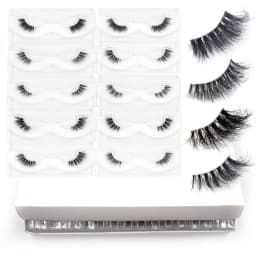 3D Half Lashes Wholesale Natural Half False Eyelashes 3D Mink Lashes Wispy Natural Crisscross Fake Eyelashes Extension Makeup