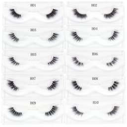 3D Half Lashes Wholesale Natural Half False Eyelashes 3D Mink Lashes Wispy Natural Crisscross Fake Eyelashes Extension Makeup