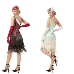 Women's Long Skirt Summer 1920s Gatsby Vintage Great Gatsby Party Flapper Dress Sleeveless Sequin Tassel Fringe Cocktail Dress