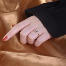 Luxury 1-3ct Emerald Cut Moissanite Ring 925 Sterling Silver Engagement Solitaire Rings for Girl Gold Plated Anniversary Gifts