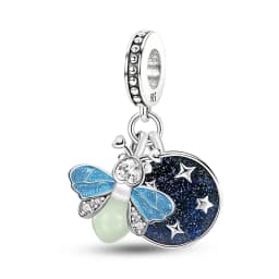 925 Sterling Silver Snow Mountain Scenery Starry Sky Charms Beads Fit Original  Bracelet Bangle High Quality DIY Jewelry