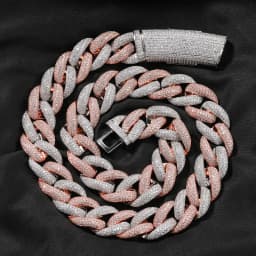 THE BLING KING 20mm Miami Cuban Chain Long Clasp Full Paved Out Cubic Zirconia Luxury Hiphop Rock Street Fashion Jewelry