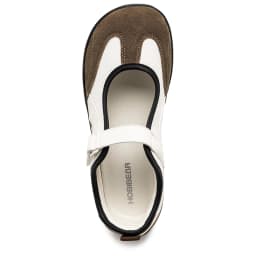 HOBIBEAR Women Wide Width Ballet Flats Zero Drop Mary Jane Shoes Adjustable Hook-Loop Minimalist Lightweight Barefoot Flats