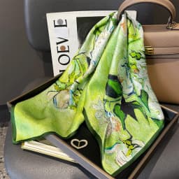 100% Natural Silk Scarf Women Foulard Female Shawl Wrap Elegant High Quality Square Neckerchief for Lady Hijab Bandana Scarves