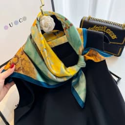 100% Natural Silk Scarf Women Foulard Female Shawl Wrap Elegant High Quality Square Neckerchief for Lady Hijab Bandana Scarves