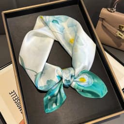 100% Natural Silk Scarf Women Foulard Female Shawl Wrap Elegant High Quality Square Neckerchief for Lady Hijab Bandana Scarves