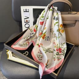 100% Natural Silk Scarf Women Foulard Female Shawl Wrap Elegant High Quality Square Neckerchief for Lady Hijab Bandana Scarves