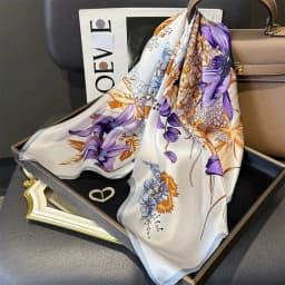 100% Natural Silk Scarf Women Foulard Female Shawl Wrap Elegant High Quality Square Neckerchief for Lady Hijab Bandana Scarves