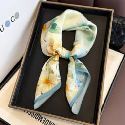 100% Natural Silk Scarf Women Foulard Female Shawl Wrap Elegant High Quality Square Neckerchief for Lady Hijab Bandana Scarves