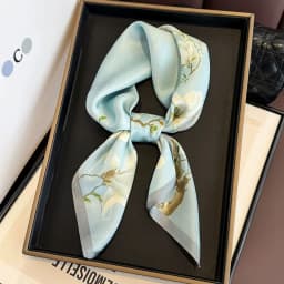 100% Natural Silk Scarf Women Foulard Female Shawl Wrap Elegant High Quality Square Neckerchief for Lady Hijab Bandana Scarves